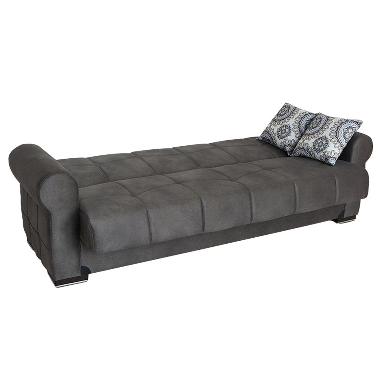 Gray Tufted Back Sofa Bed S87036