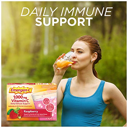 30 Count Raspberry Flavor Dietary Supplement Fizzy Drink Mix with 1000mg Vitamin C G92808