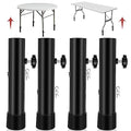 (4-Pack) Steel Folding Table Leg Extenders, Adjustable 3.6in/5.2in N6632