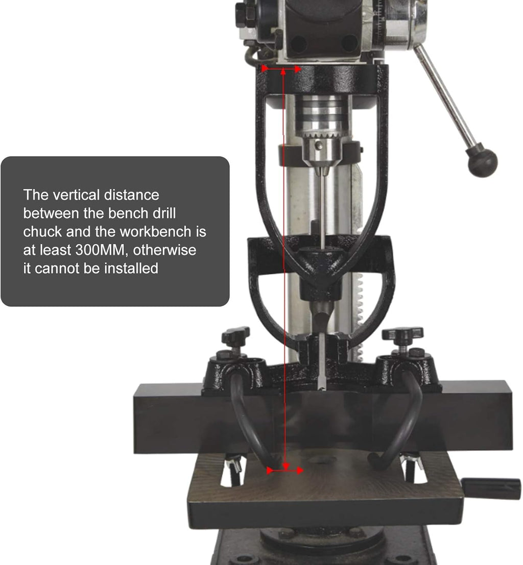 Bench Drill Locator Set, Square Hole Chisel Drilling Machine Woodworking Mortiser Location Tool, Mortising Attachment Kit A72211