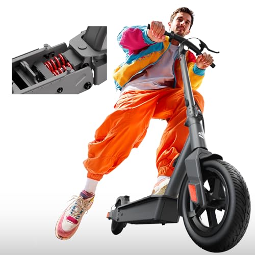 Electric Scooter, 500W Peak Motor, 8.5" Solid Rear Tire and Pneumatic Front Tire G958568