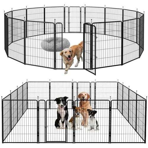 Heavy Duty Metal Dog Play Pen with Gate, 32" Height 8 Panels X5420