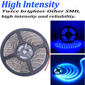 Blue 16.4ft LED Strip Lights with RF Remote 5050 6000K Q3663