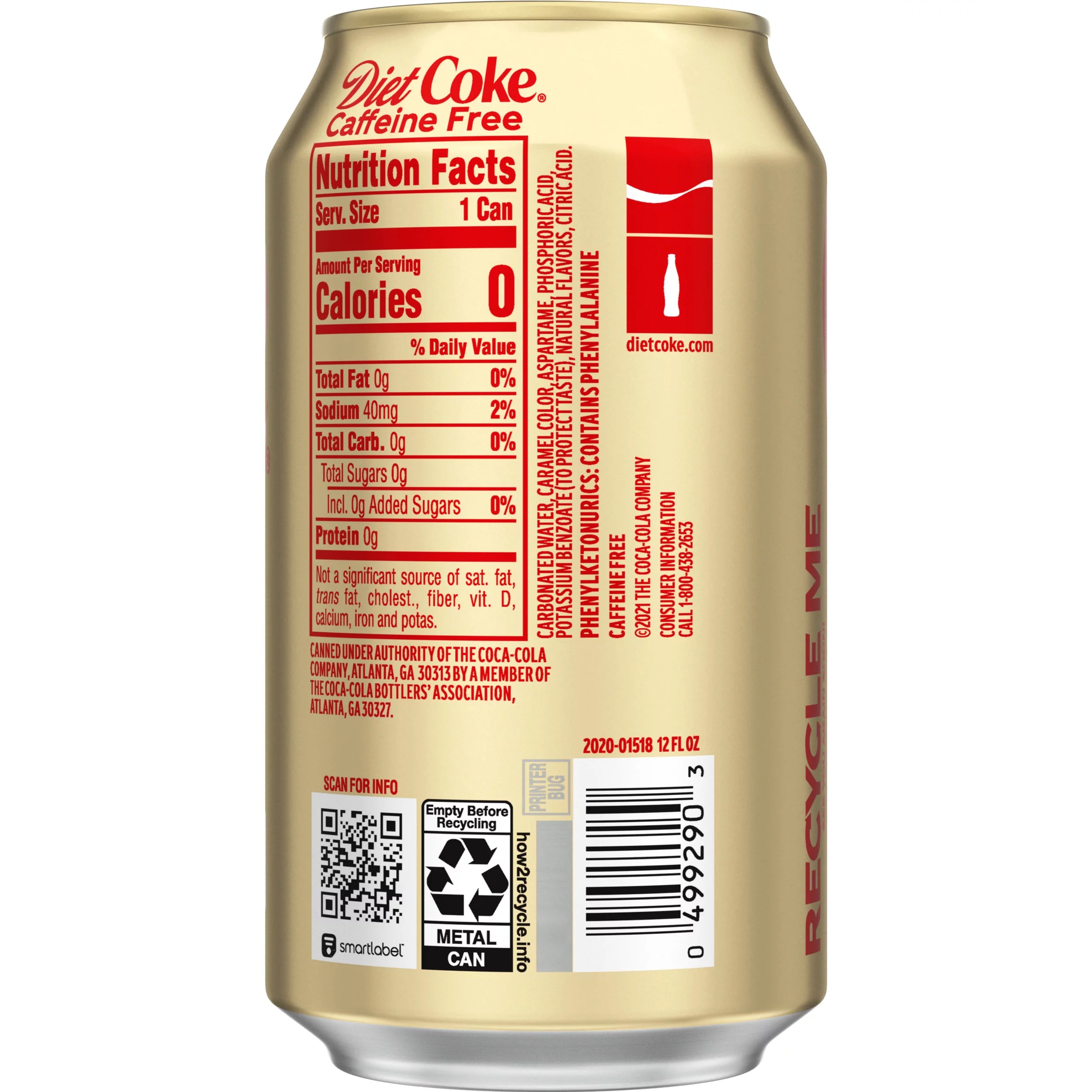 Caffeine Free 12oz Cans (Pack of 24) Q93740