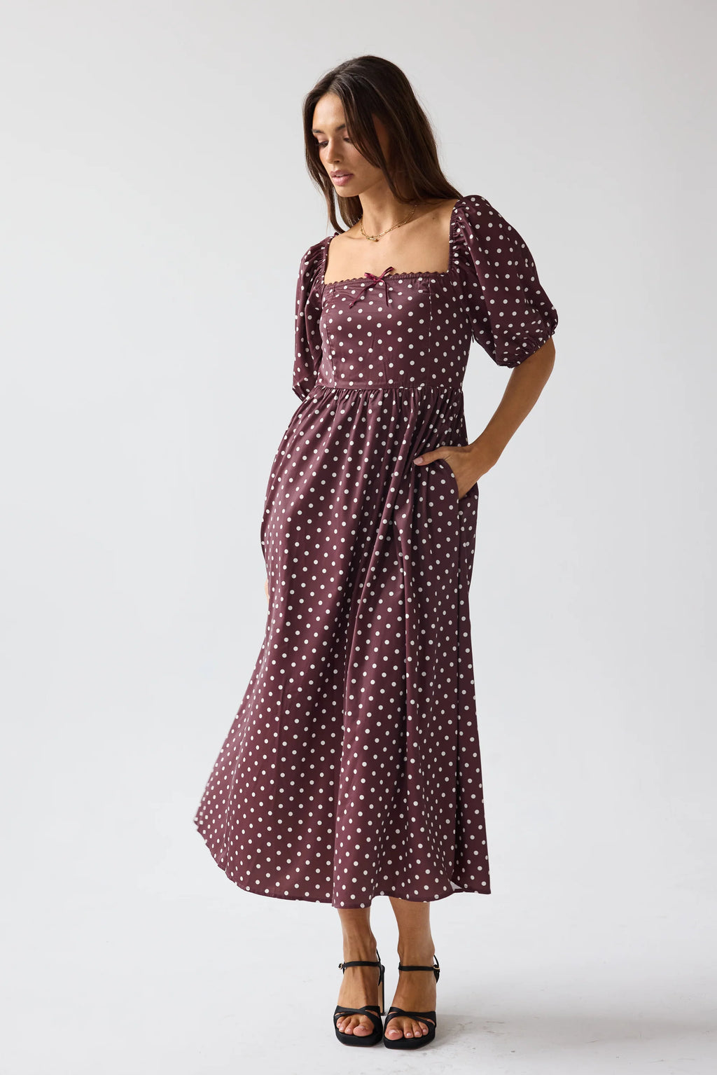 Polka Dot Midi Dress N2995