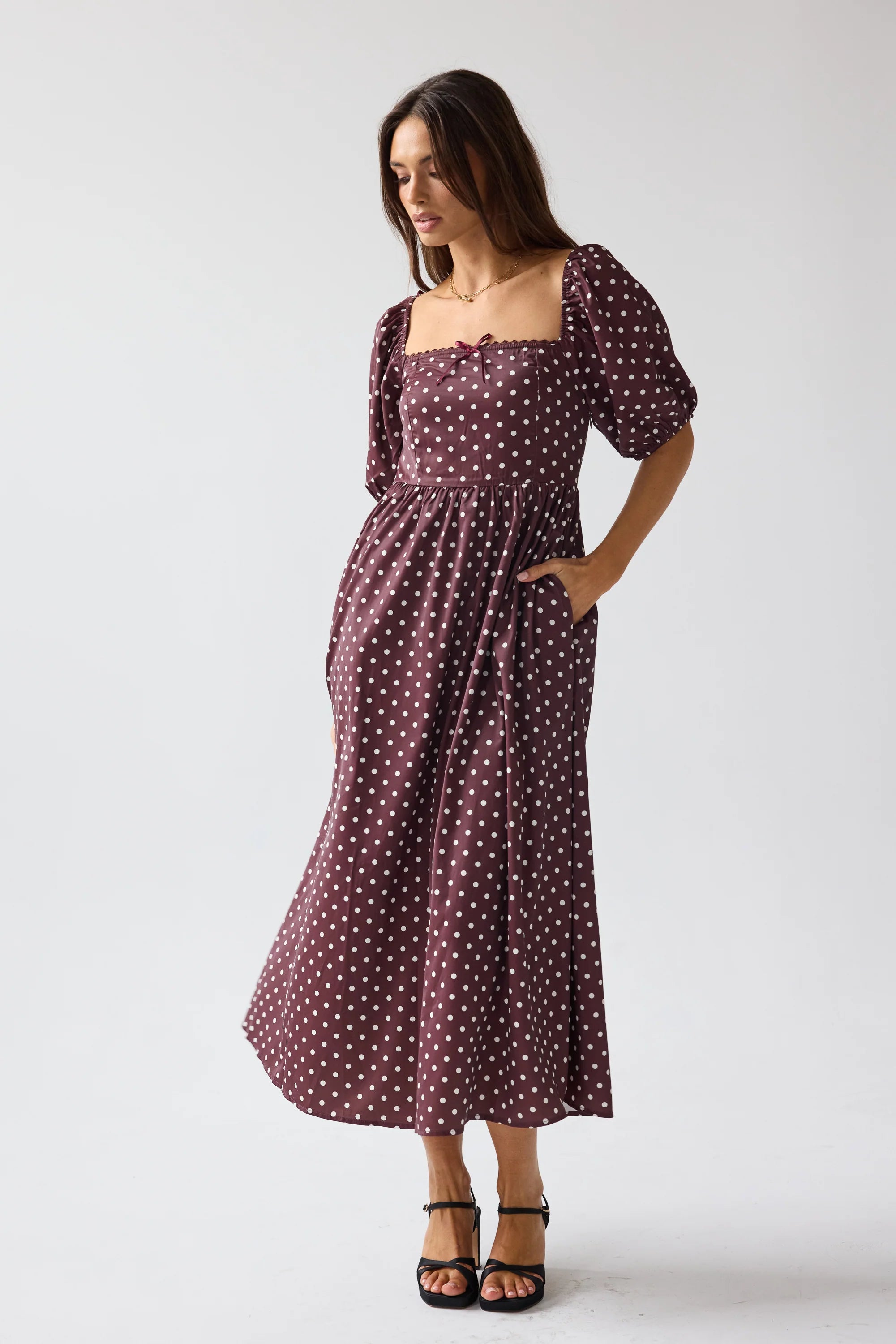 Polka Dot Midi Dress N2995