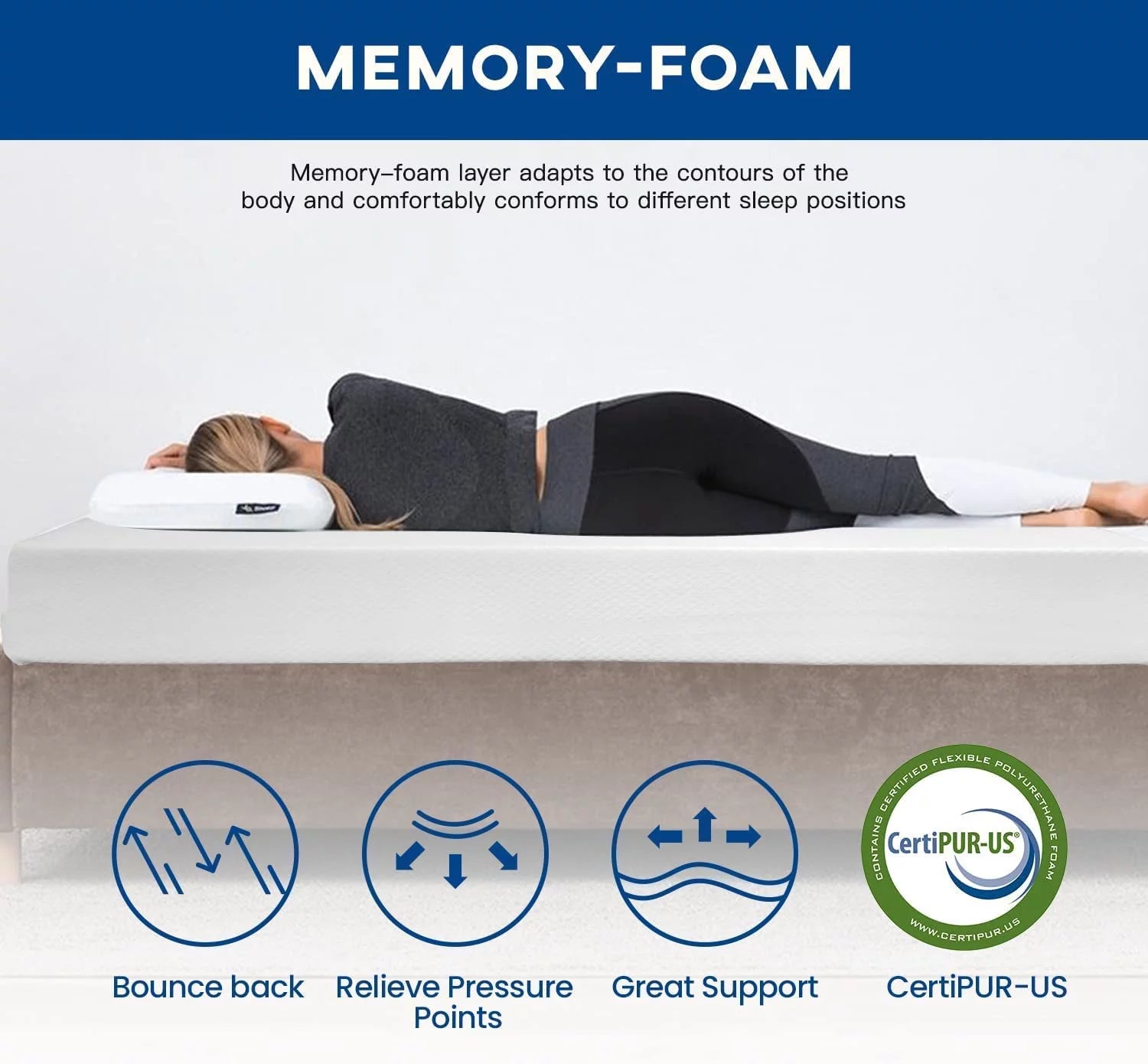 Twin 6 Inch Gel Memory Foam Mattress L254