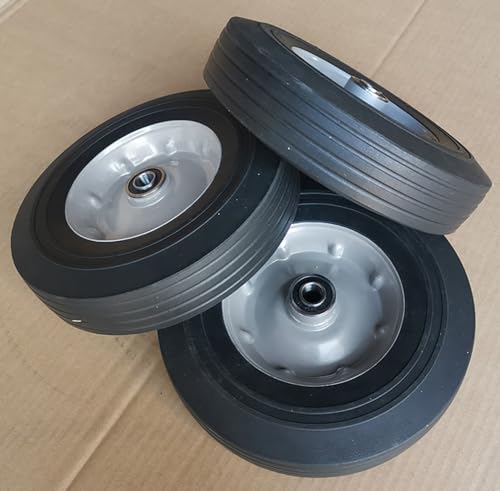 10-Inch Solid Rubber Tire Wheels Replacement 4.10/3.50-4" Flat Free Tire for Hand Truck (2-Pack) P717027