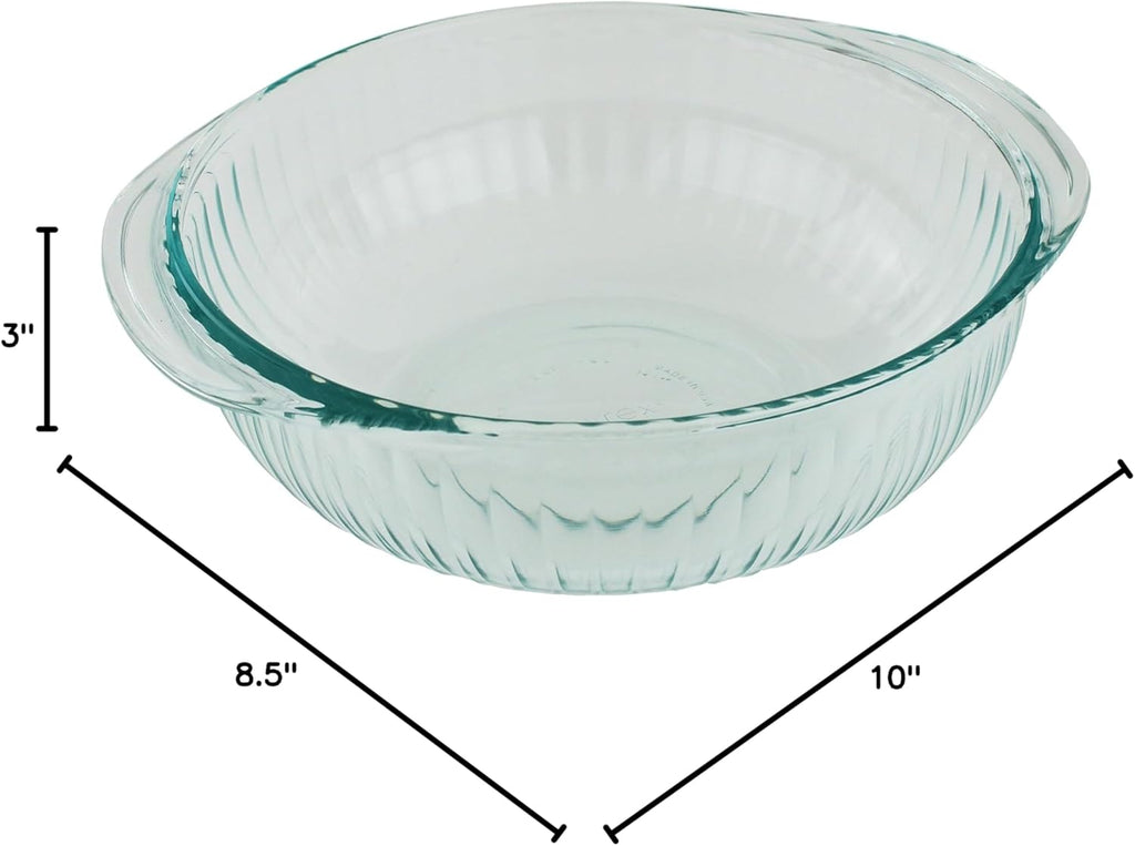 Clear 2-Qt Pyrex Serveware Bowl H584