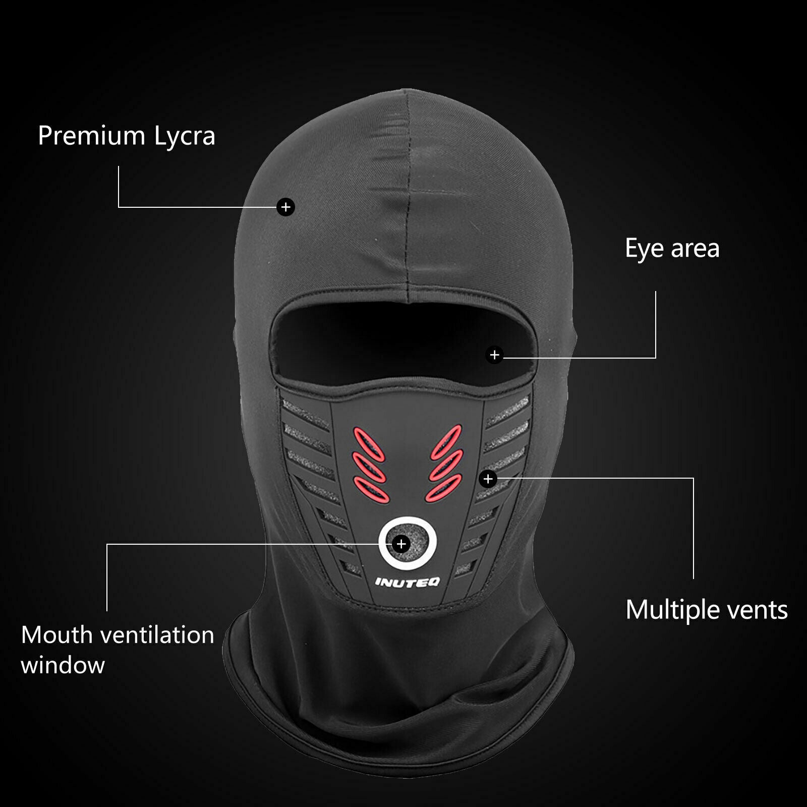 Black Tactical Balaclava Full Face Mask U2624