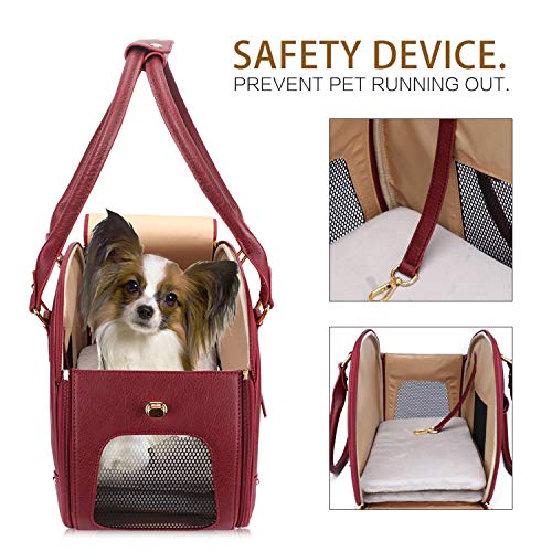 Bling Pink Waterproof Leather Pet Carrier Bag U61149