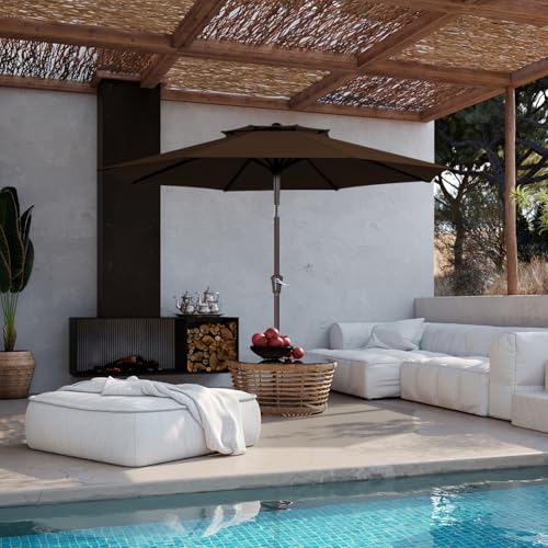Navy Blue 9 ft 2-Tiers Patio Umbrella O2722