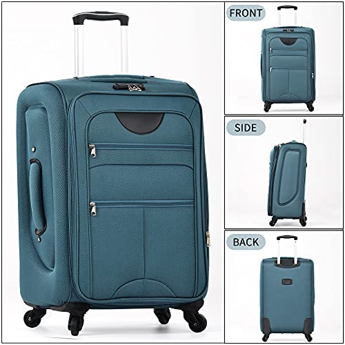 3 Piece Expandable Lightweight Luggage Set with Spinner Wheels 20" 24" 28" D5732