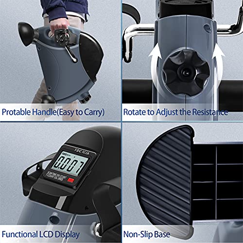 Under Desk Bike Pedal Exerciser with LCD Screen U8637