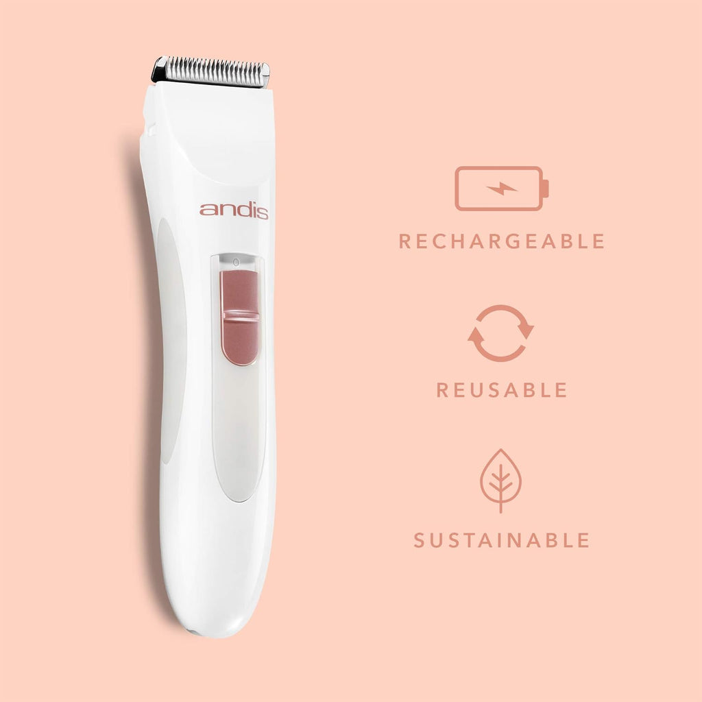 White Rechargeable Cordless Electric Trimmer with Stainless-Steel Blade S707