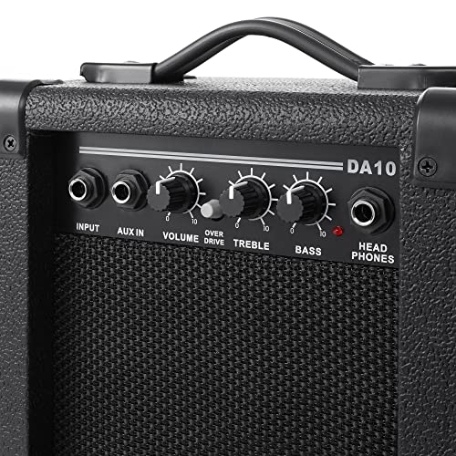 Black Full Size Electric Guitar with 10-Watt Amp and Gig Bag M29970