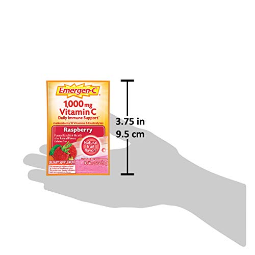 30 Count Raspberry Flavor Dietary Supplement Fizzy Drink Mix with 1000mg Vitamin C G92808