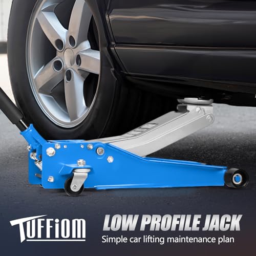 Low Profile Floor Jack, Dual Pistons Quick Lift Pump, Orange N727916