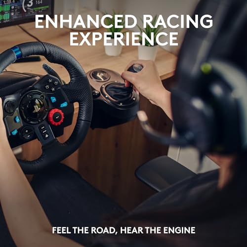 G29 Driving Force Racing Wheel and Pedals with Force Feedback and Real Leather, ASTRO A10 Gen 2 Wired Headset - Black E873641