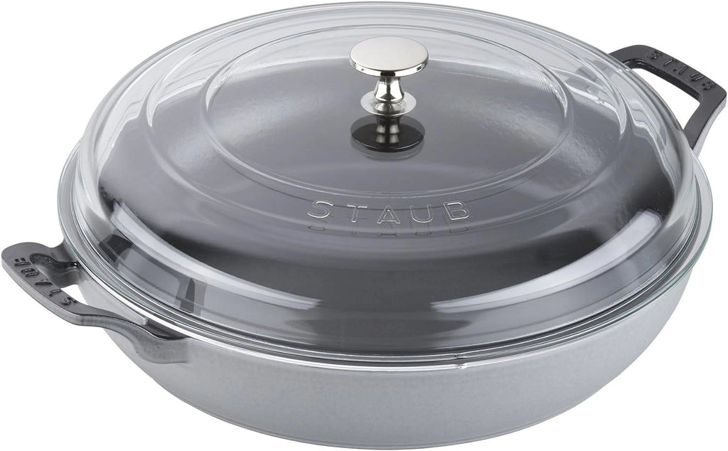3.5 Qt Cast Iron Braiser with Glass Lid U7115