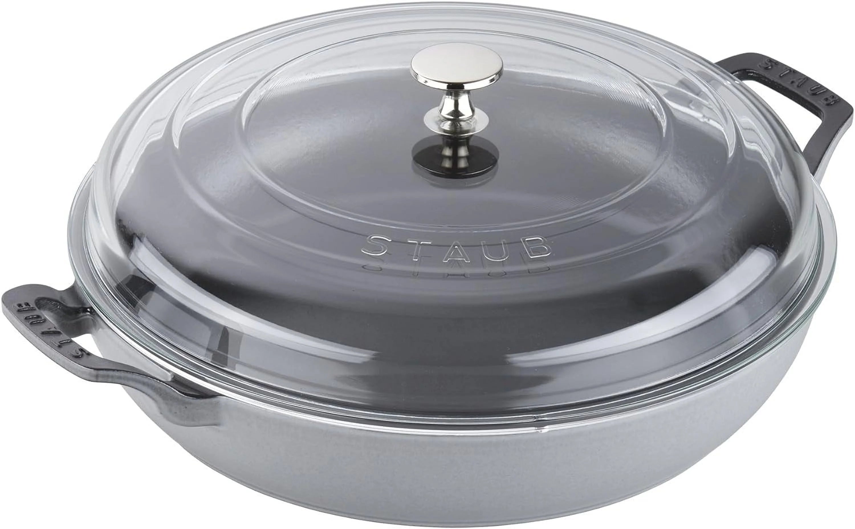 3.5 Qt Cast Iron Braiser with Glass Lid U7115