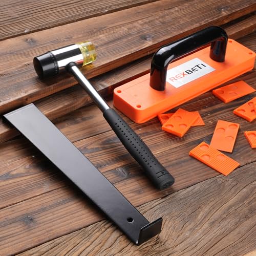 44-Piece Laminate Wood Flooring Installation Kit with Tapping Block, Pull Bar, Mallet, Contour Gauge and 40 Spacers T5527