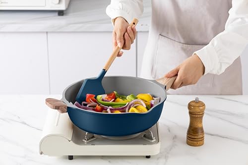14 Pcs Nonstick Cast Aluminum Cookware Set with Utensils W28265