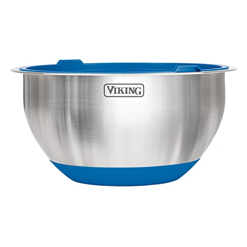 10 piece Stainless Steel Mixing Bowl Set with Silicone Base A95456