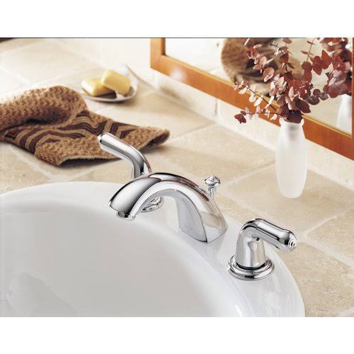 Classic Stainless Two Handle Widespread Faucet X38612