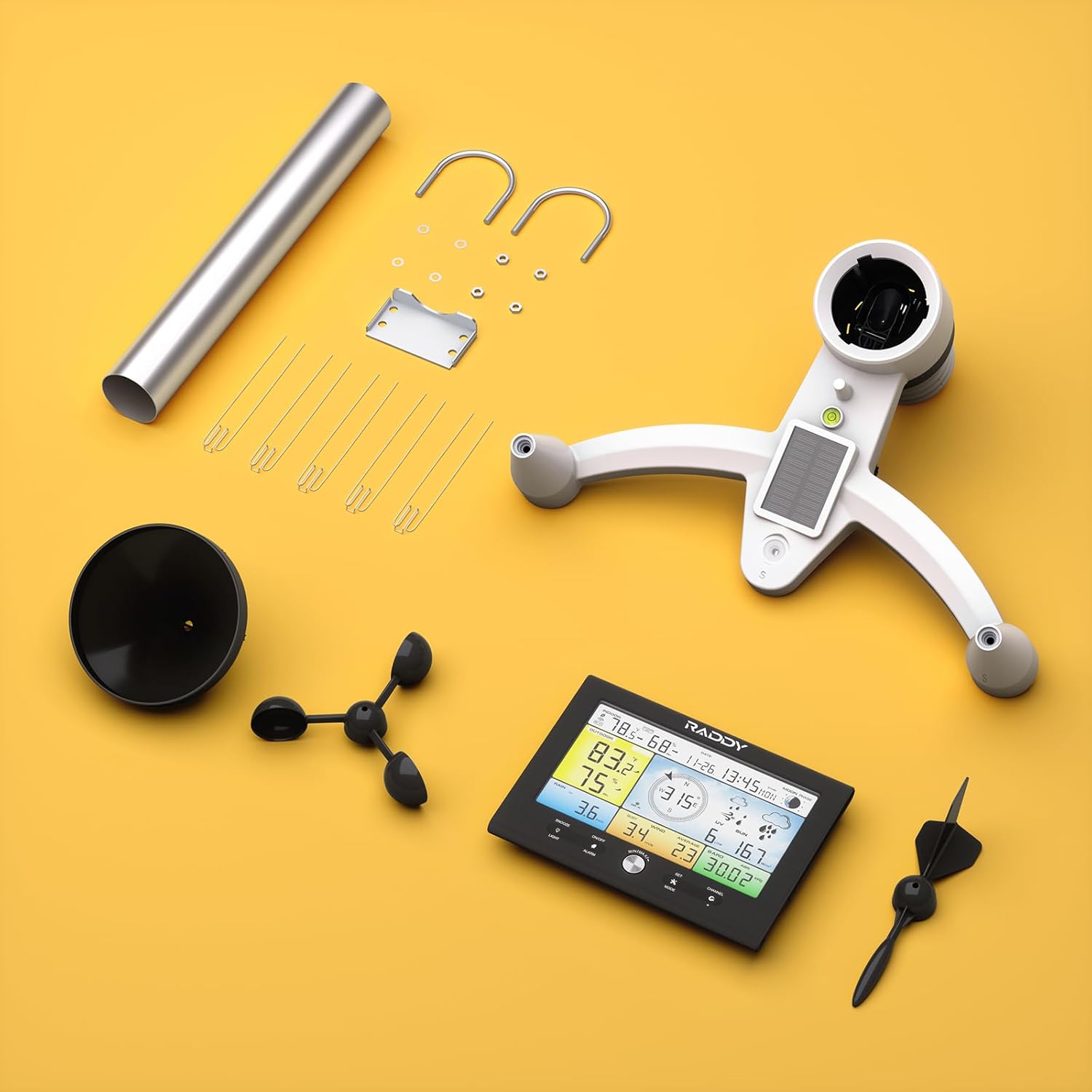 13-in-1 Weather Station with Rain Gauge, Wind Gauge, UV Index L8866