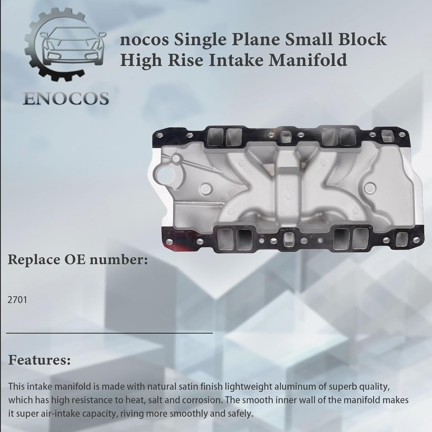 Dual Plane Intake Manifold for Small Block V8 E676