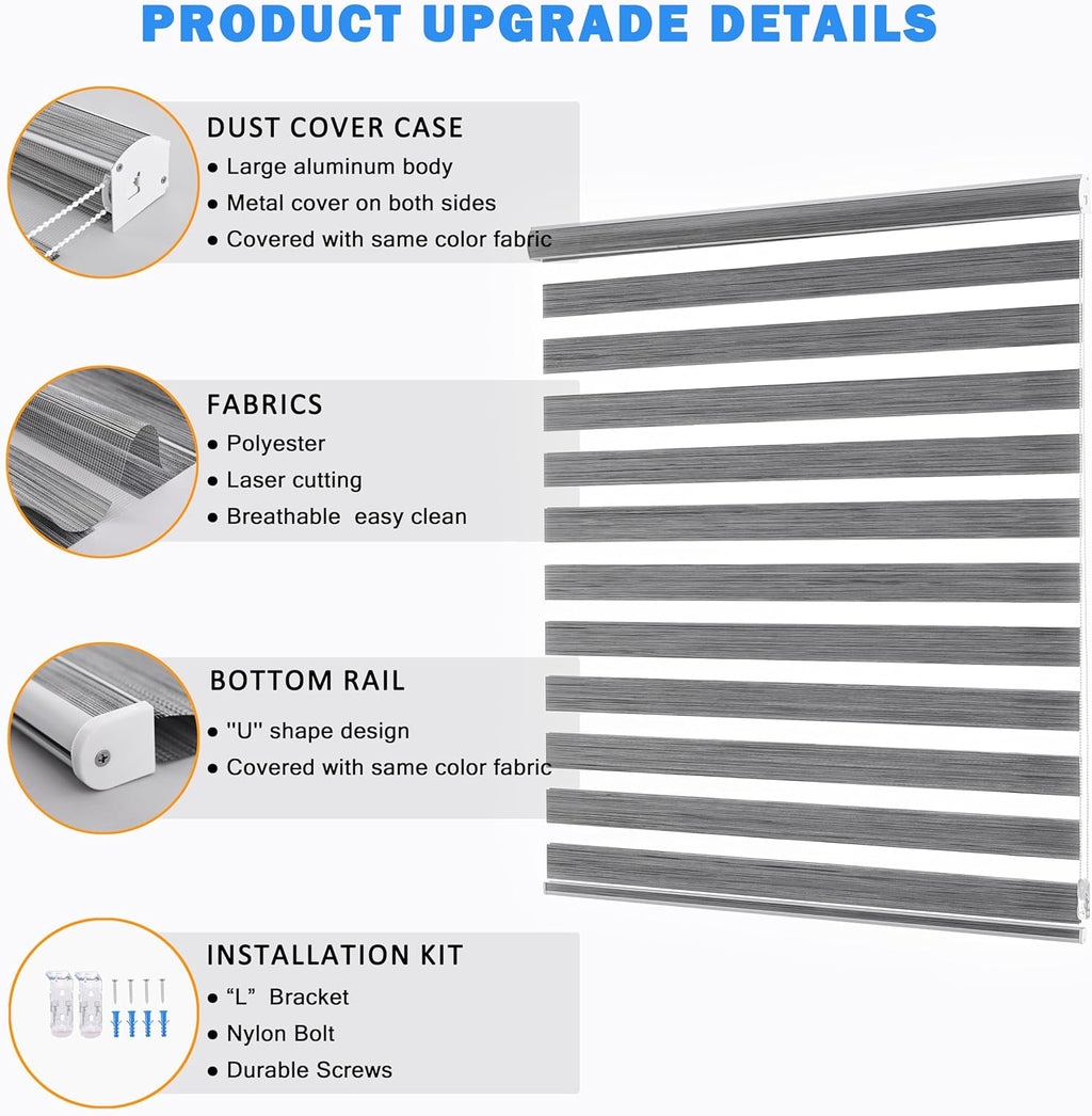 Grey Zebra Roller Blinds V8483