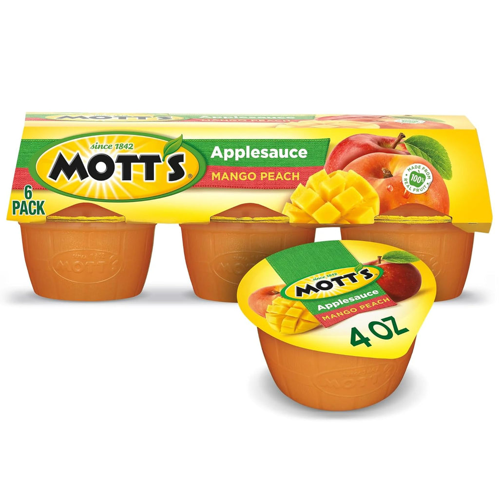 Mango Peach Applesauce 6/4oz Cups (Pack of 6) E816440