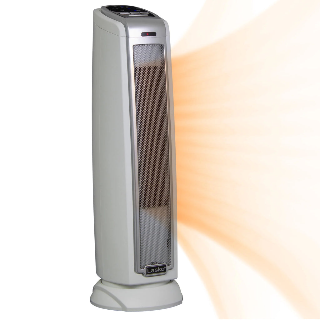 22.5 1500W Oscillating Ceramic Tower Electric Space Heater White U82093