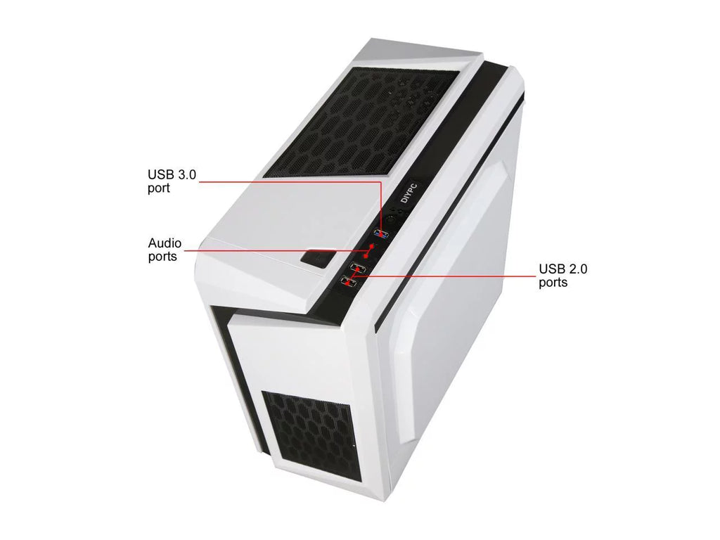 White SPCC Micro ATX Mini Tower Computer Case L707