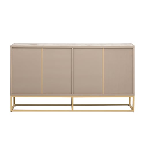 Beige 4 Door Wood Sideboard Cabinet O605
