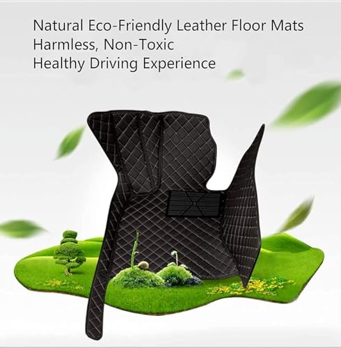 Gray Black Non-Slip Leather Floor Mats U4810