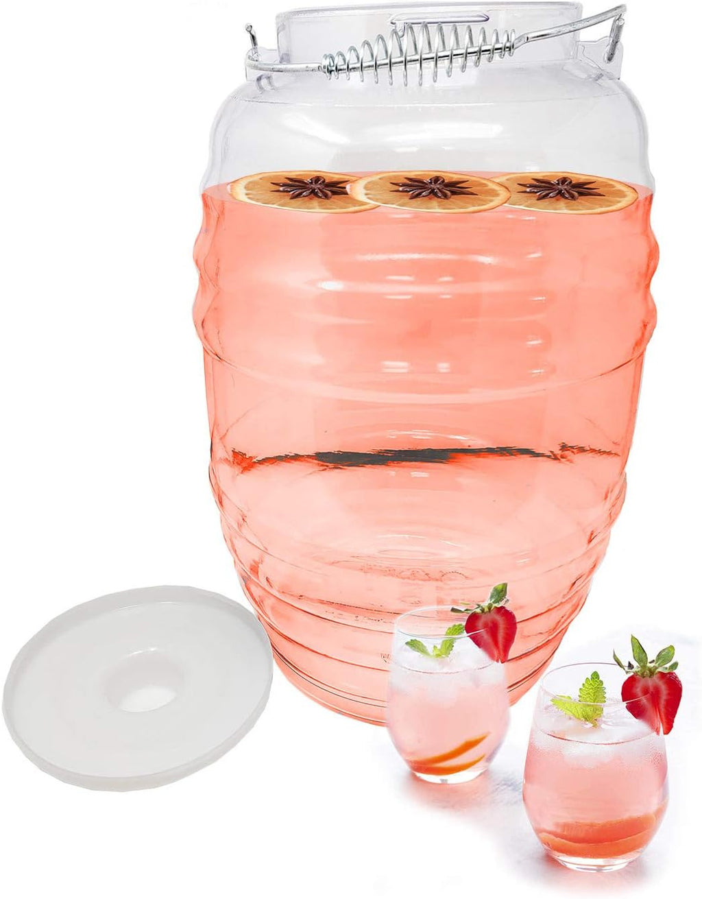 5-Gallon 20L Clear Water Jug with Lid & 16oz Ladle A625093