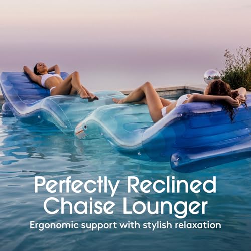 Giant Inflatable Blue Chaise Lounger Pool Float J6252