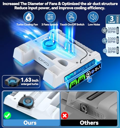 PS5 Stand and Cooling Station with LED Controller Charging Station C56847