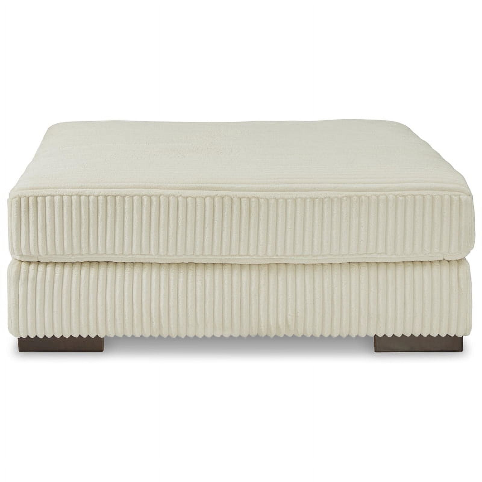 Oversized Fabric Accent Ottoman in Ivory V532