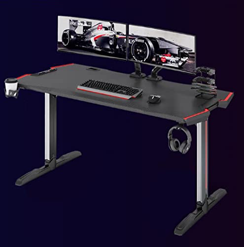 Black Gaming Desk with LED Lights B59678