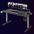 Black Gaming Desk with LED Lights B59678