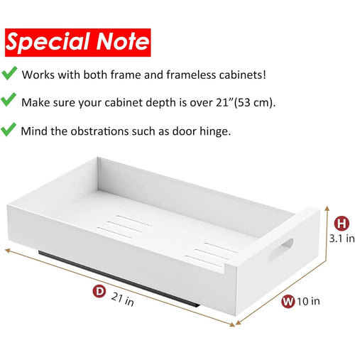 1 Pack 10-Inch Wide Carbon Steel Pull Out Cabinet Organizer D762177