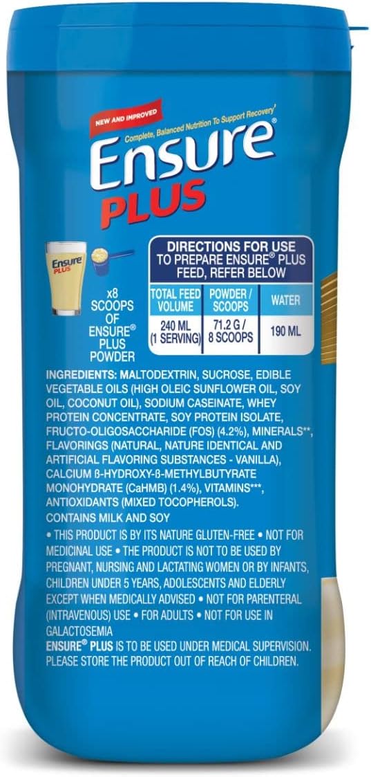 Vanilla Ensure Plus Powder 400g O939548