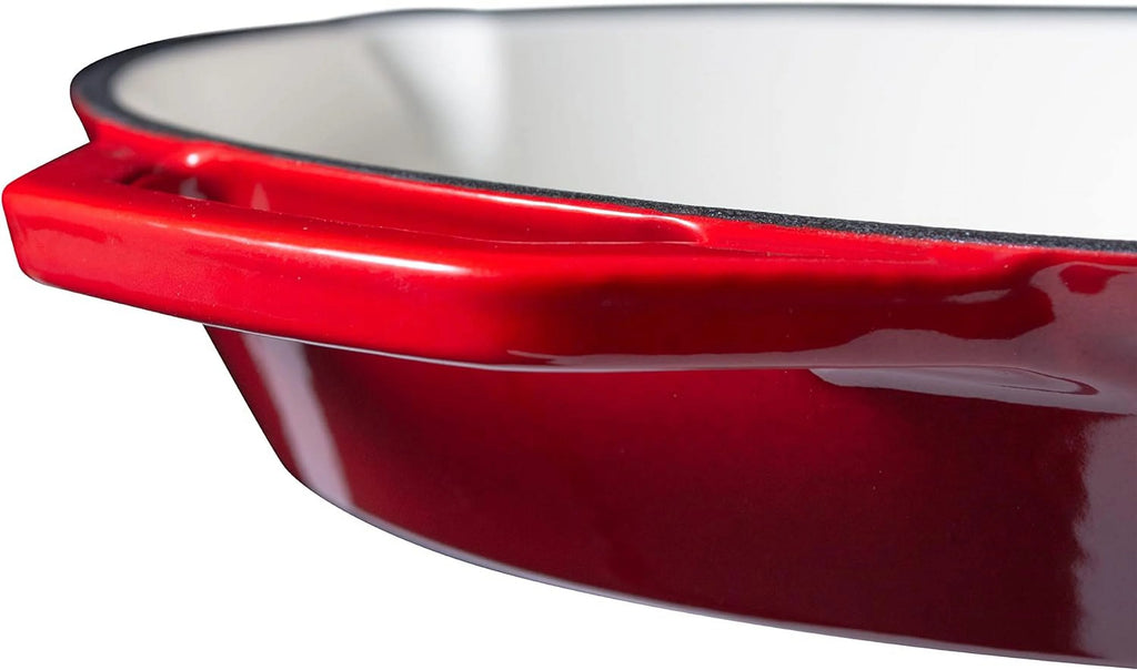 Red Enameled Cast Iron 10" Skillet E56213
