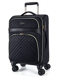Black Softside Carry On Luggage 20 Inch with Spinner Wheels Z757090