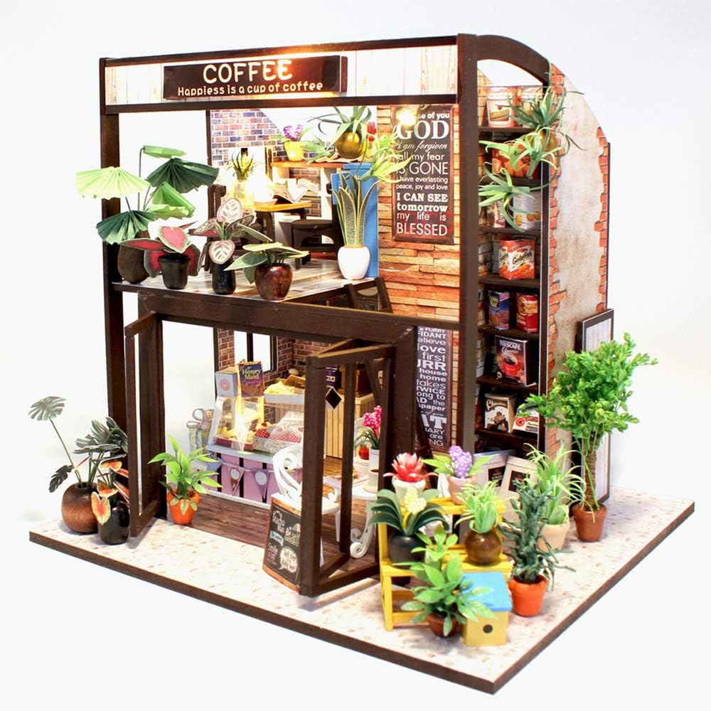 1:24 Scale Wooden Miniature Dollhouse Kit with Furniture B949