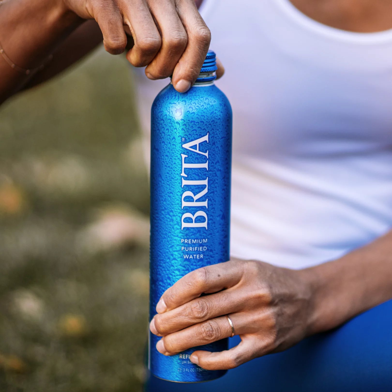 25 fl oz BPA Free Refillable Aluminum Water Bottles T253473