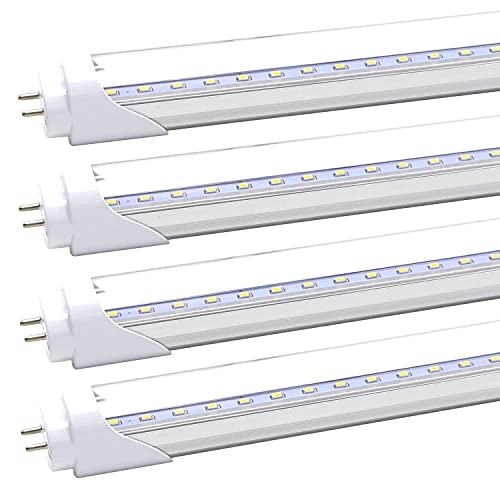 2FT 8W LED Light Tube, 5000K Daylight White, Pack of 4 T86001